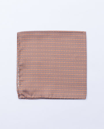 Lenço de Bolso 100% Seda em Cor de Laranja Claro
